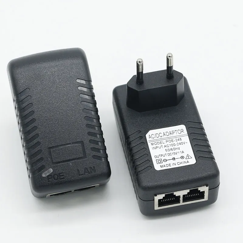 15 В 1 А Настінне кріплення Euro Plug Ethernet POE інжектор